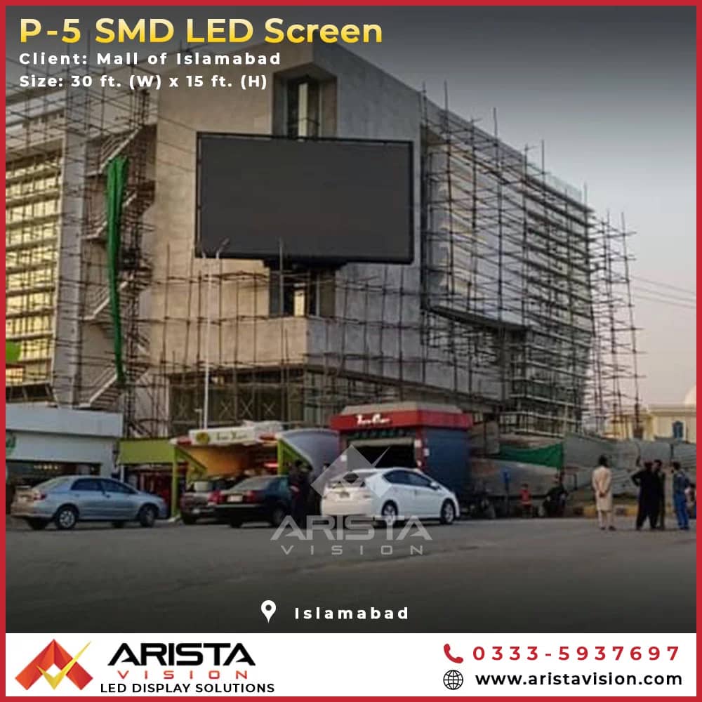 Mall of Islamabad Outdoor SMD Screen Installed by AristaVision